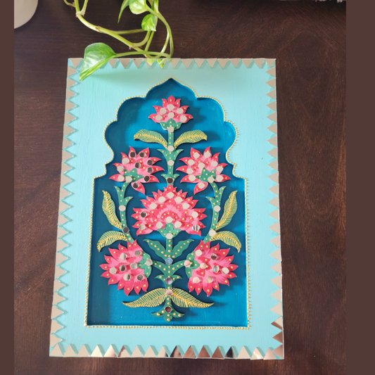 Rajwadi hand painted Jharokha wall decor