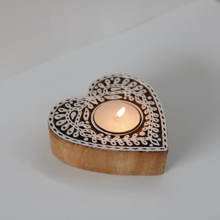 Wooden Tea Light Holder Set of 4