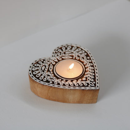 Wooden Tea Light Holder Set of 4